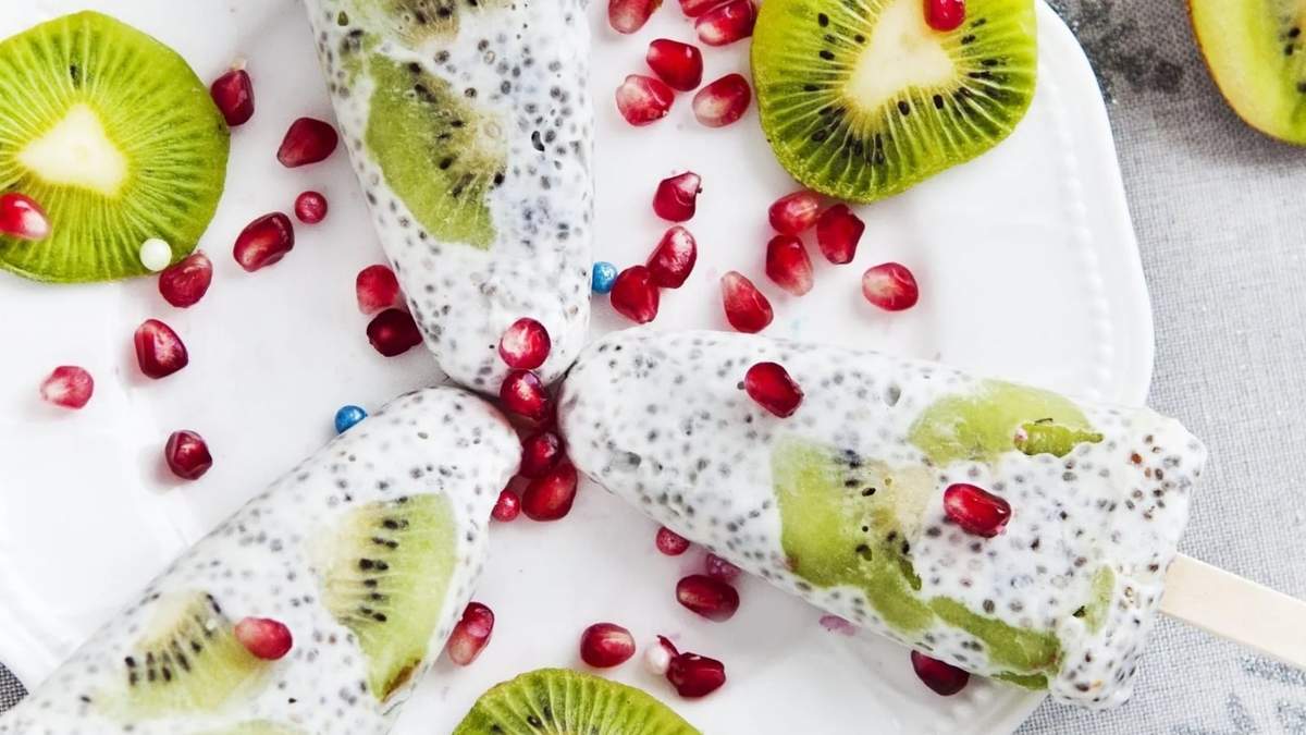 Helado de chía pudding. Fuente: (Instagram)