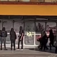 Manifestación de estudiantes en CU durante la toma de protesta del nuevo rector Leonardo Lomelí