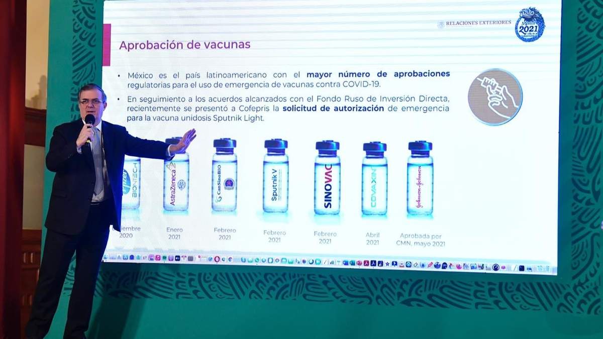 El candiller Marcelo Ebrard informó sobre el avance de las vacunas