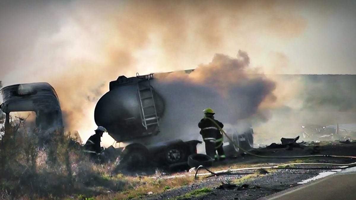 Accidente cerca de Choele Choel. Fuente: (Twitter)
