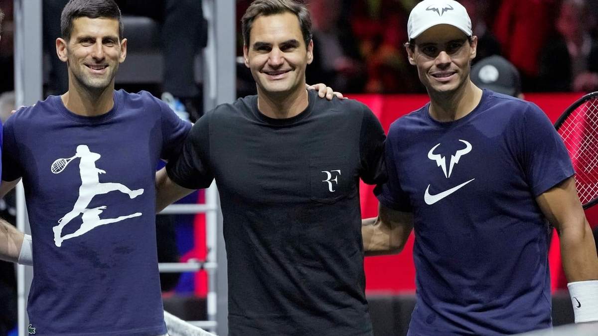 Rafael Nadal, Novak Djokovic y Roger Federer Fuente: (X)