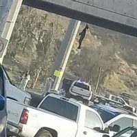 Cuelgan el cadáver de un hombre en puente de Tijuana, sobre el bulevar 2000