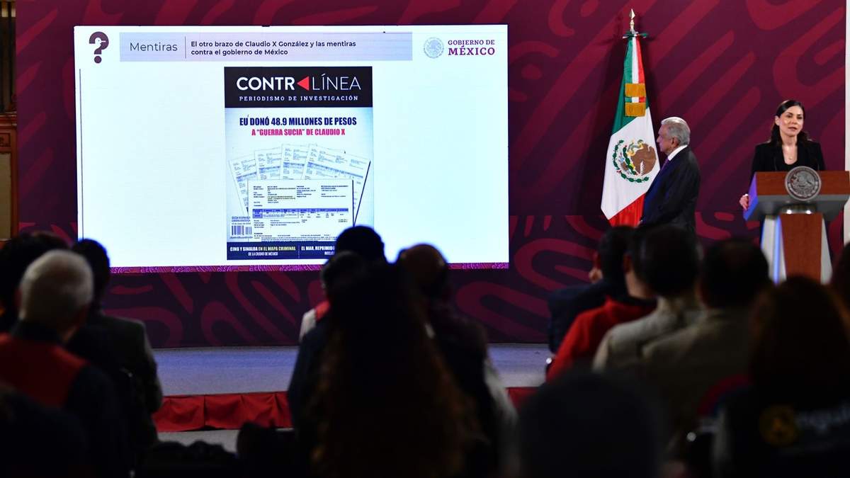El presidente durante la conferencia de este miércoles