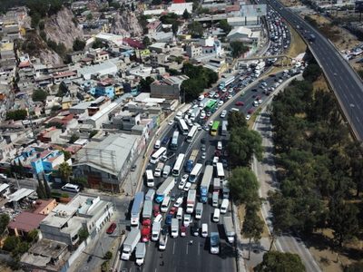 Carreteras y avenidas afectadas por el bloqueo de transportistas en Edomex-CDMX