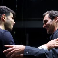 No se pudo contener: el divertido momento entre Roger Federer y Carlos Alcaraz en la Laver Cup