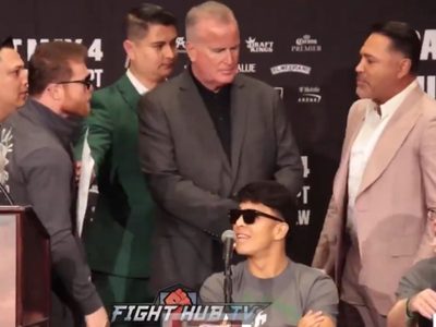 “Pinche maricón”, le dice el Canelo Álvarez a De la Hoya en plena conferencia (Videos)