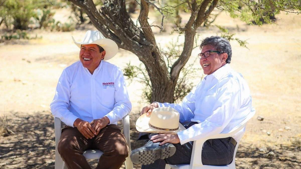 David Monreal, candidato a gobernador de Zacatecas, junto a su hermano Ricardo, líder de Morena en el Senado