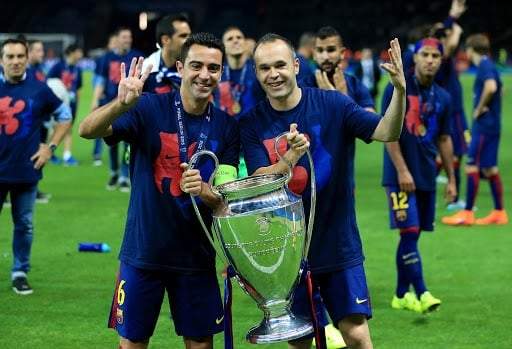 Xavi e Iniesta. Fuente (Instagram)