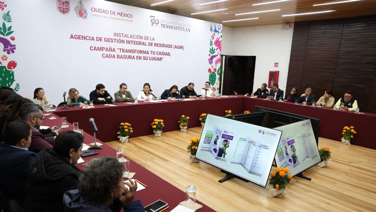 La jefa de Gobierno, Clara Brugada Molina, instaló este martes el Órgano de Gobierno de la recién creada Agencia de Gestión Integral de Residuos
