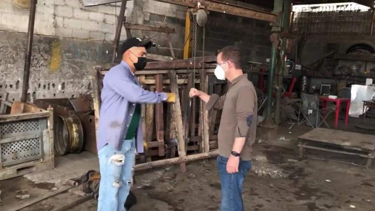 En su gira, Anaya visitó una mina de carbón, en Coahuila