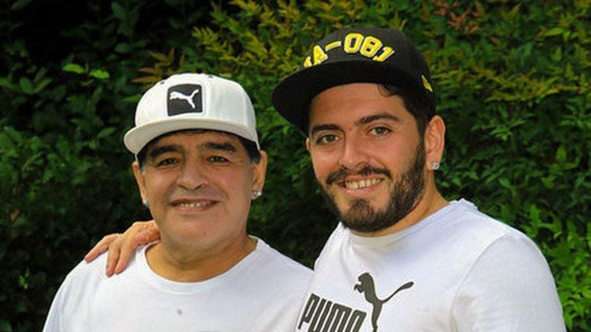 Diego Maradona y Diego Maradona Junior. Fuente: (Instagram)