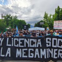 Así fue la movilización contra la minería en Uspallata
