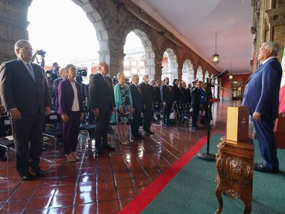 En primera fila, las “corcholatas” de AMLO escucharon el Cuarto Informe de Gobierno