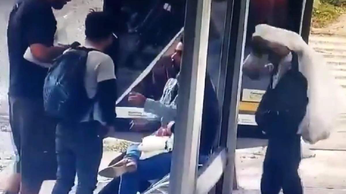 Momento del asalto en Guadalajara