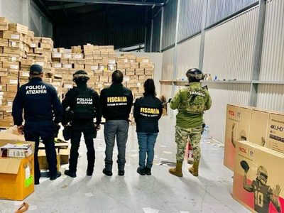 Catean bodega en Atizapán y confiscan mercancía con valor de 9 millones de pesos