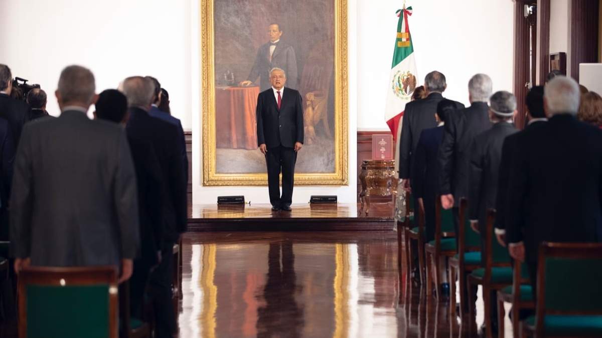El presidente emitió un discurso desde Palacio Nacional