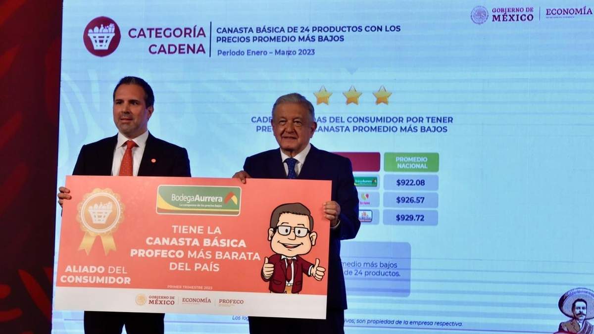 Entrega de reconocimientos a empresas aliadas de los consumidores en la conferencia mañanera