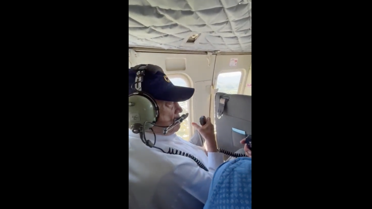 Manuel Bartlett en el sobrevuelo