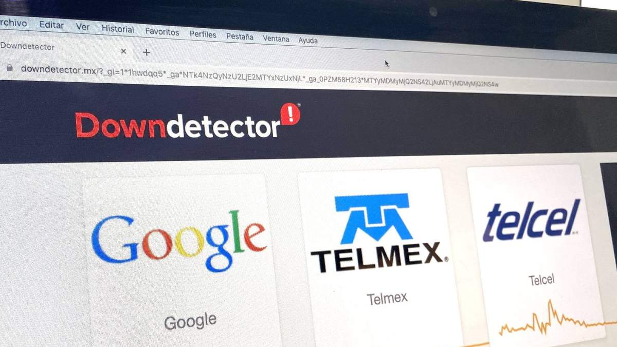 Problemas reportados en DownDetector