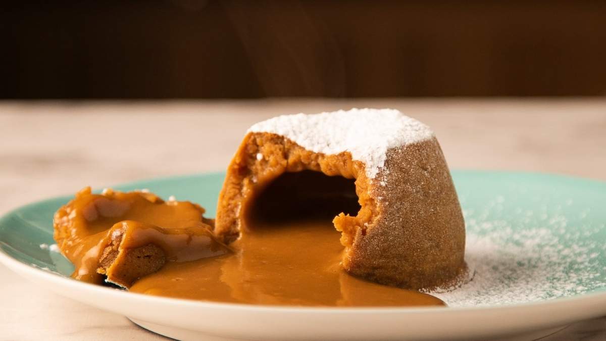 Volcán de dulce de leche. Fuente: (X)