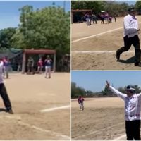 AMLO hace parada para jugar beisbol en Sinaloa