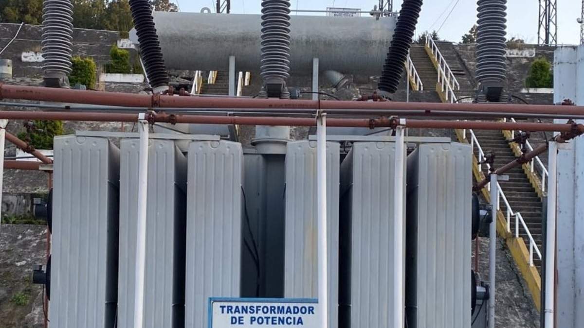 El transformador dañado