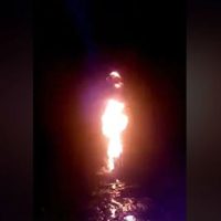 Se incendia toma clandestina en Villagrán, Guanajuato (Video)