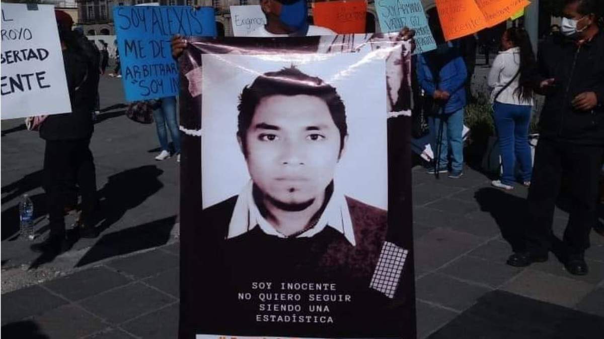 Manifestación en favor de Daniel Plácido