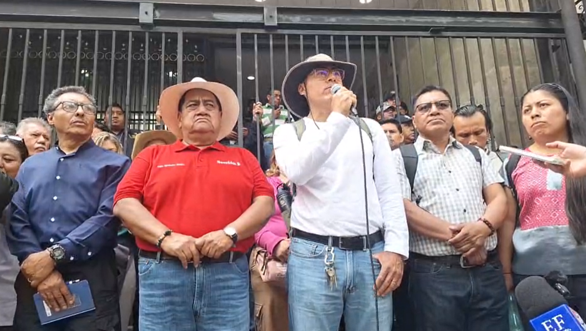 El maestro Filiberto Frausto, secretario general de la sección 34 de Zacatecas de la Comisión Nacional Única de Negociación de la CNTE, el miércoles 3 de junio de 2026