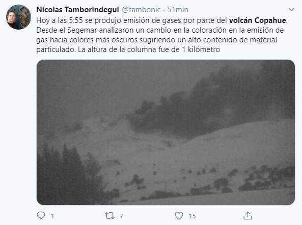 Tuit sobre el Copahue