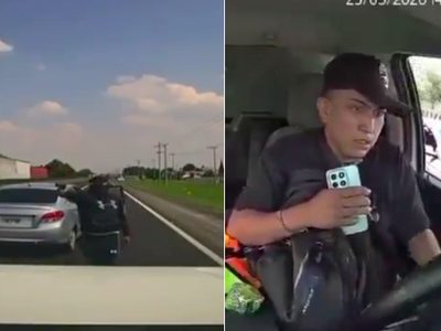 Captan atraco a camión con relojes de alta gama a la salida del AIFA (Videos)