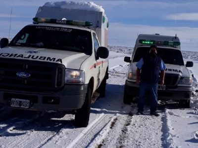 Emoción en Río Negro: 7 horas y un parto, en medio de la nieve
