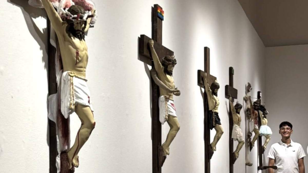 La exposición "Iconoclasia", del estudiante de Artes Visuales de la UG, Edder Damián Martínez