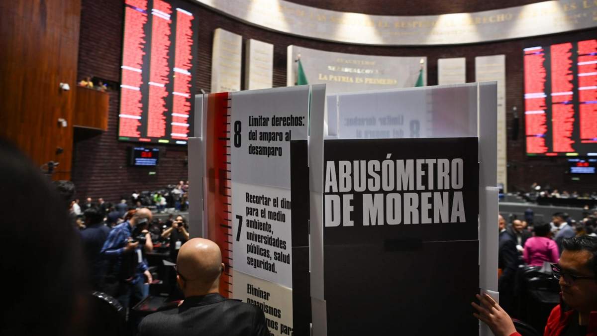 En la sesión del martes Movimiento Ciudadano presentó el "abusómetro de Morena" que, según la diputada Ivonne Ortegsa, "aumenta cada que cometen una injusticia". La más reciente se refiere a la Ley de Amparo