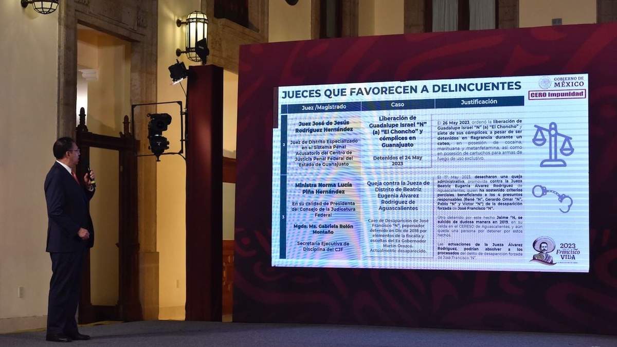El subsecretario Luis Rodríguez Bucio en la conferencia mañanera del martes