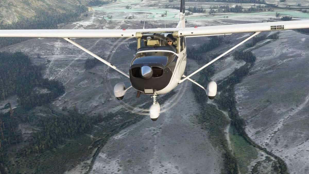 Escena del juego Microsoft Flight Simulator