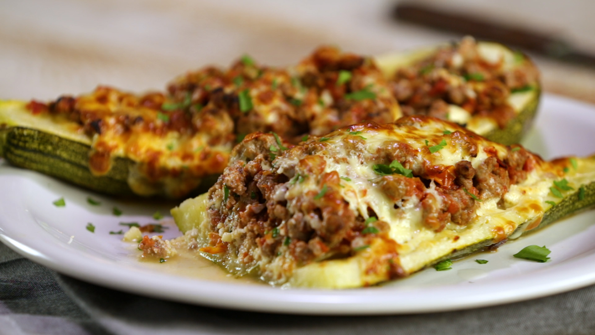 Zucchini relleno. Fuente: (Instagram)