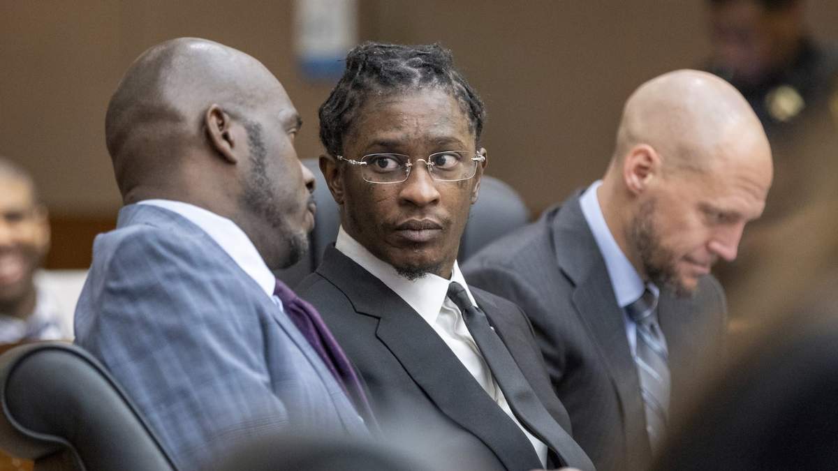 Young Thug en una audiencia de diciembre de 2022