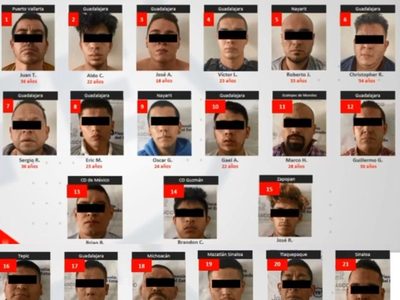 Vinculan a proceso a 29 presuntos miembros del CJNG