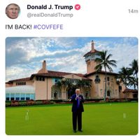 "¡Volví! #COVFEFE": así fue el regreso de Donald Trump a las redes sociales