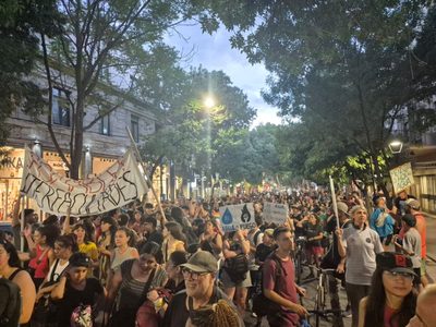 Casi 10 mil personas contra San Jorge por el centro de Mendoza