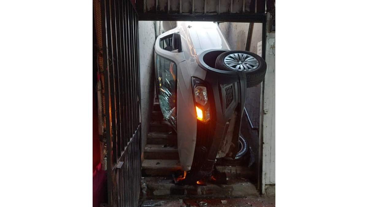 Camioneta accidentada