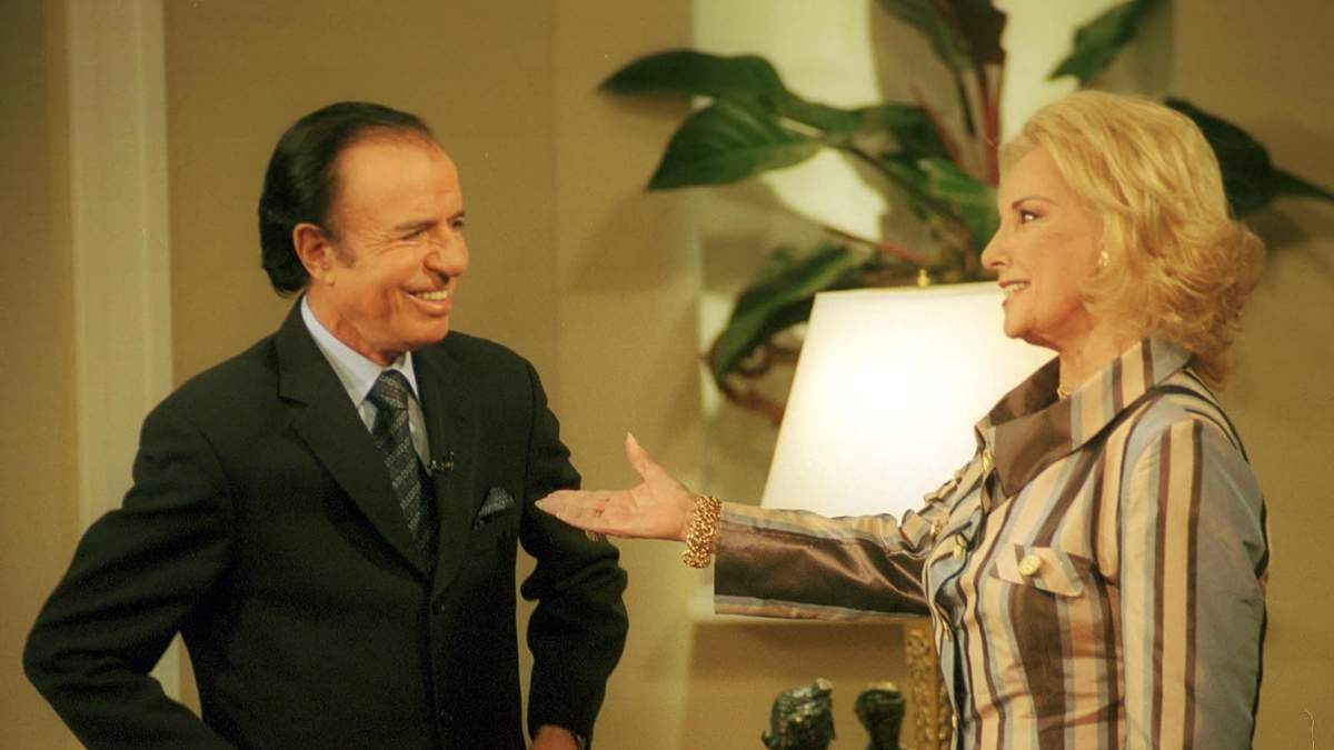 Carlos Menem y Mirtha Legrand. Fuente: (Twitter)