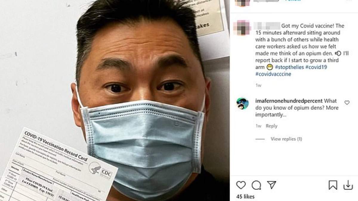 En redes sociales Matthew dio a conocer que recibió la vacuna contra covid-19