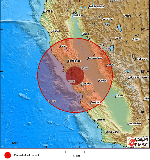 Sismo de magnitud 4.3 despertó a varias personas con una fuerte sacudida en el área de la Bahía de San Francisco