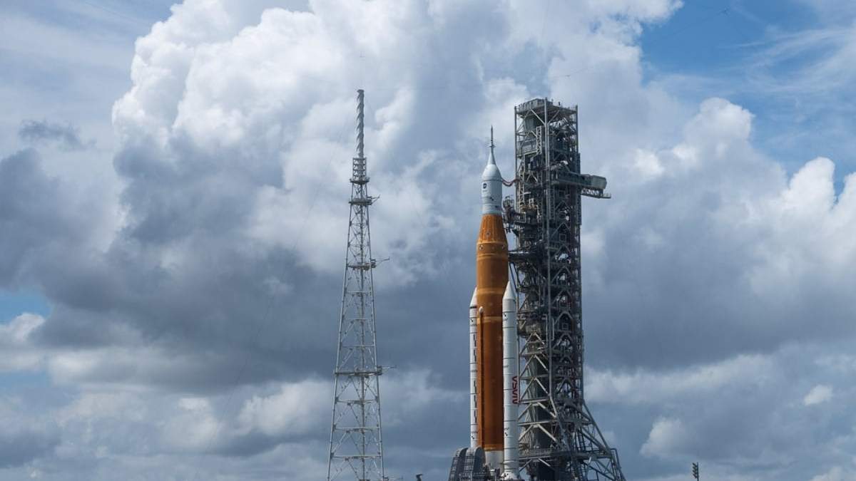 El cohete del Sistema de Lanzamiento Espacial (SLS)