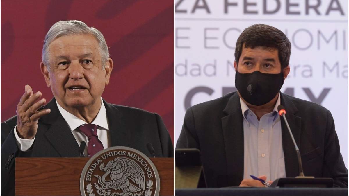 El presidente López Obrador y el gobernador de Chihuahua, Javier Corral.