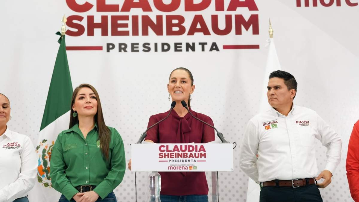 Claudia Sheinbaum Pardo, candidata presidencial de Morena-PT-PVEM, en Nayarit