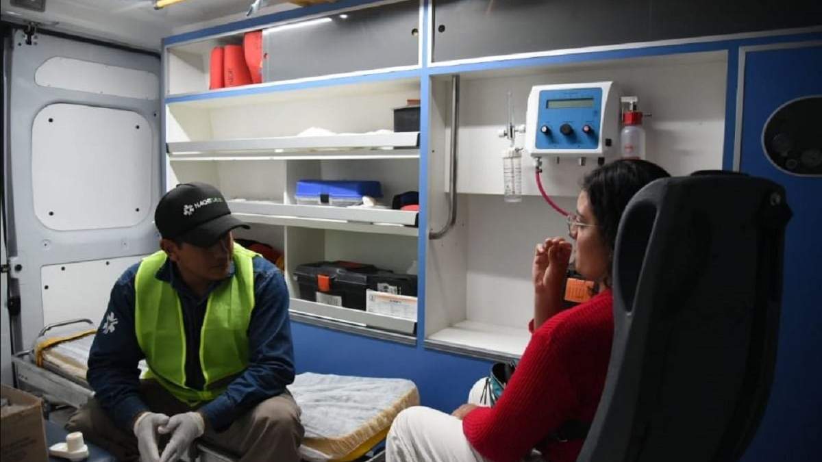 El narcotest se realiza en el interior de una ambulancia debidamente acondicionada. Fuente: (Municipalidad de Neuquén)