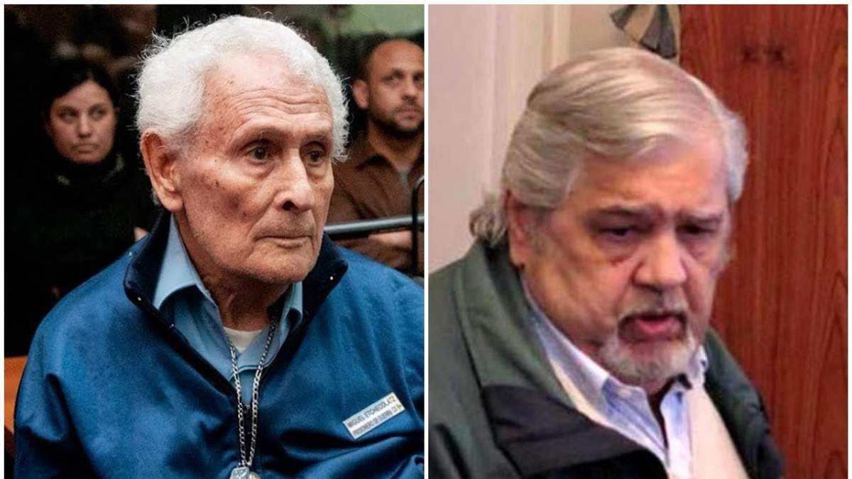 El represor Miguel Etchecolatz y Julio Garachico. Fuente: (Minuto Neuquén)